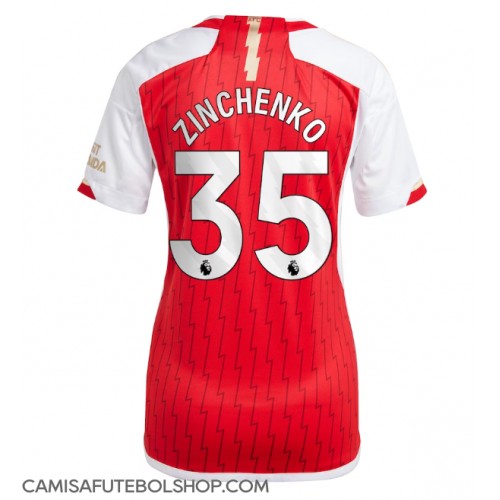 Camisa de time de futebol Arsenal Oleksandr Zinchenko #35 Replicas 1º Equipamento Feminina 2023-24 Manga Curta